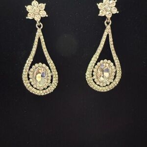 Elegant Silver Teardrop Earrings